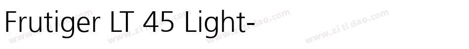 Frutiger LT 45 Light字体转换